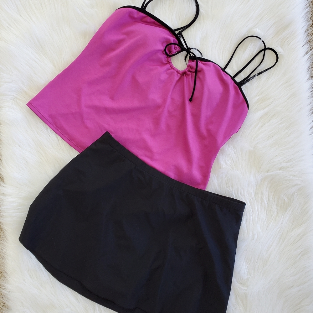 2Pcs Swimsuit/Top & Skirt Style Bottom